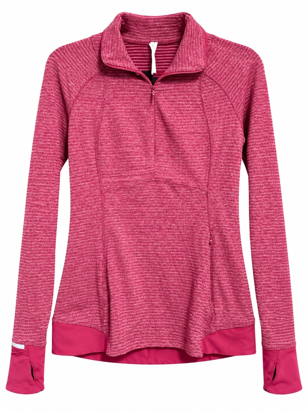 Lululemon Vintage Heather 1/2 Zip Running Pullover Thumbholes Reflective
